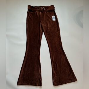 NWT ULTRA FLIRT Women's Flare Pants Cappuccino Cord Size Medium